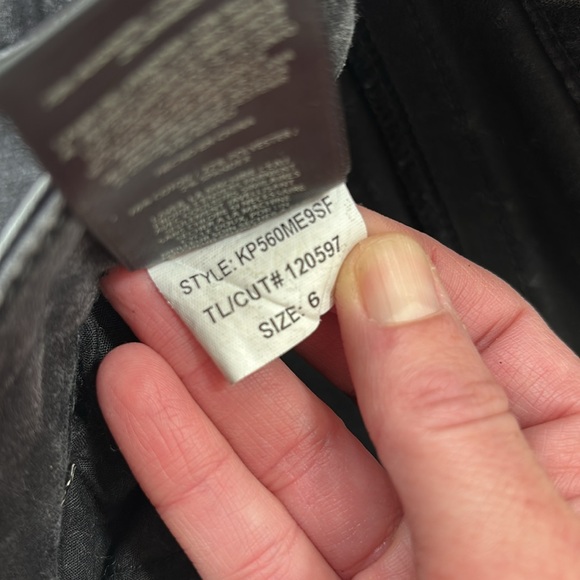 Kut From The Kloth High Rise Straight Leg Jeans Stonewash Black 6 - Picture 6 of 7